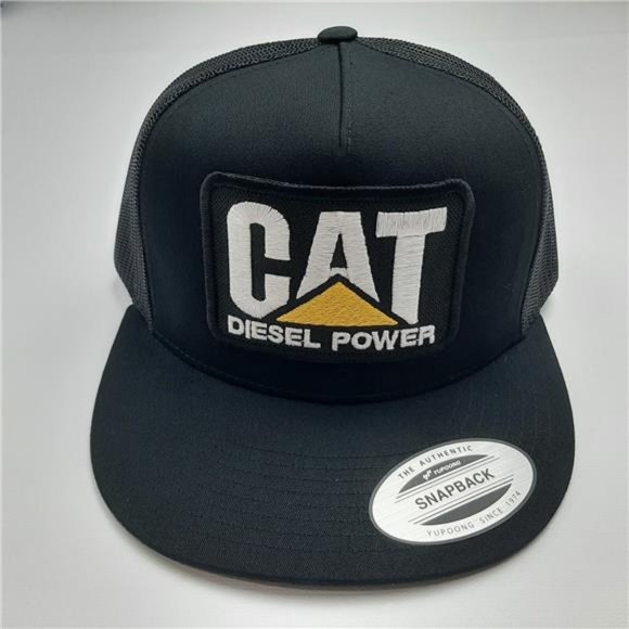 Handmade Other - Diesel Power Embroidered Patch Flat Bill Trucker Hat Construction Cap Retro 80s